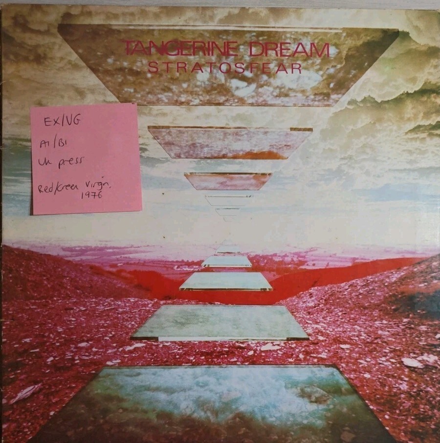 Tangerine Dream Stratosfear Vinyl Record LP EX/VG OVED 70 1976 vinyl record sleeve Tangerine Dream Stratosfear Vinyl Record LP EX/VG OVED 70 1976 sleeve