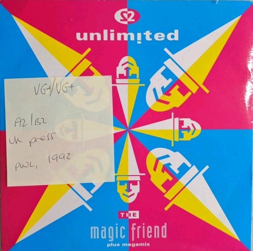 2 Unlimited The Magic Friend Vinyl Record VG+/VG+ Vinyl Record PWL 240 1992 sleeve