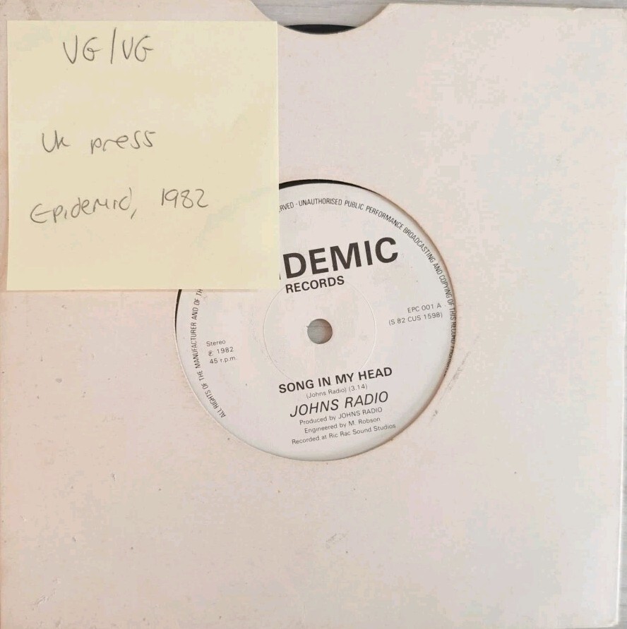 Johns Radio Song In My Head Vinyl Record 7" VG/VG EPX001 1982 sleeve