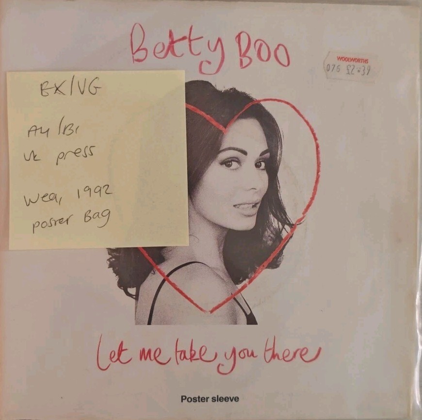 Betty Boo Let Me Take You There Vinyl Record EX/VG YZ677 1992 Poster Bag sleeve