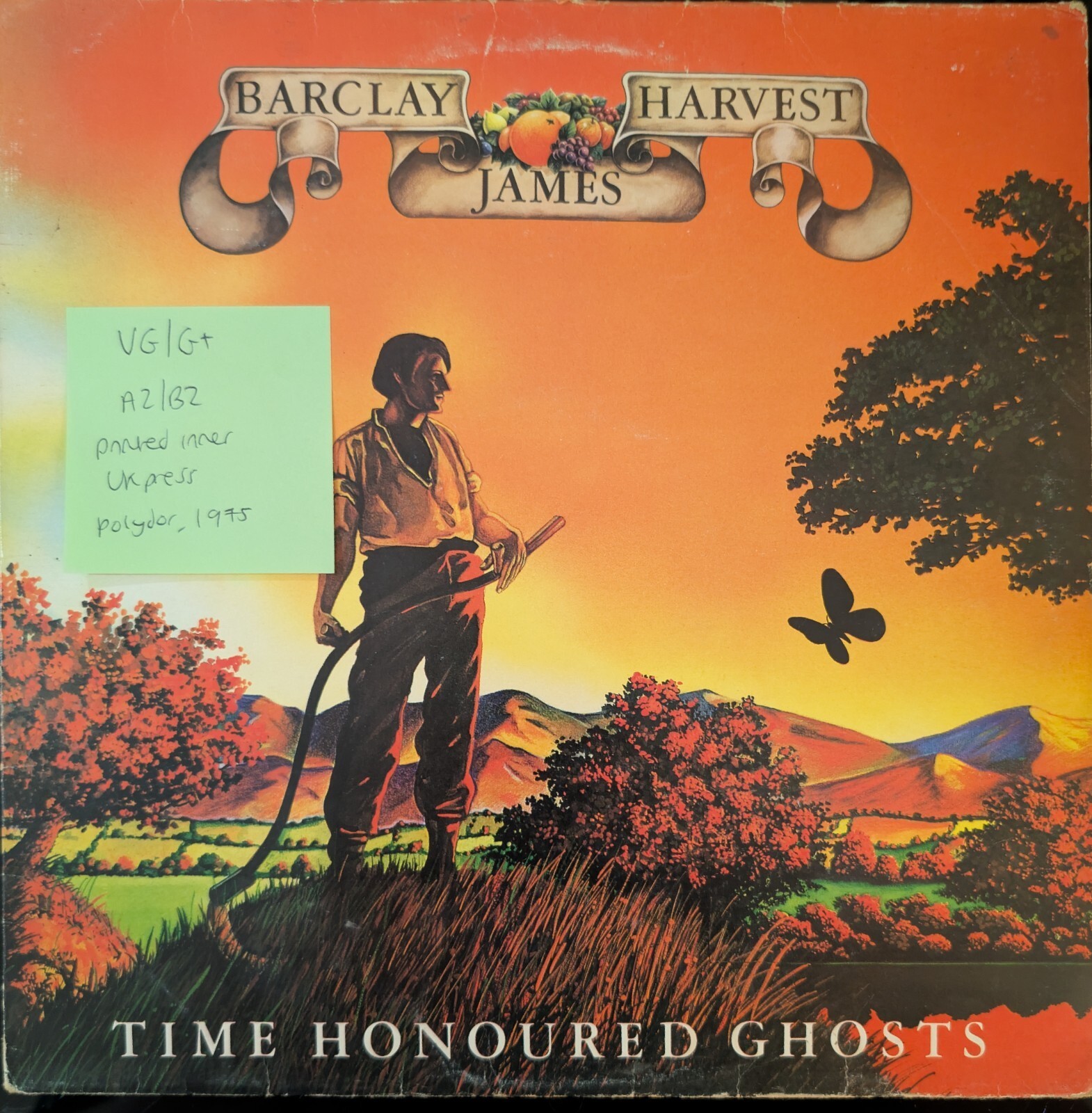 Barclay James Harvest Time Honoured Ghosts Vinyl Record VG/G+ 2383361 1975 sleeve
