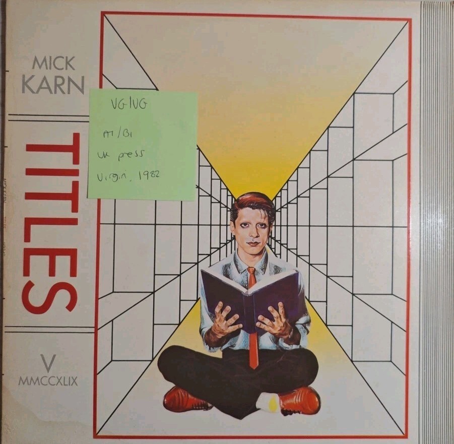 Mick Karn Titles Vinyl Record LP VG/VG V2249 1982 sleeve