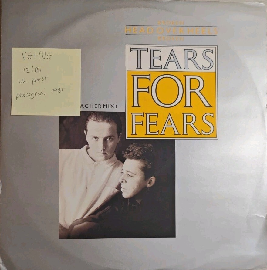 Tears For Fears Broken Head Over Heels Vinyl Record VG+/VG IDEA1012 1985 vinyl record sleeve