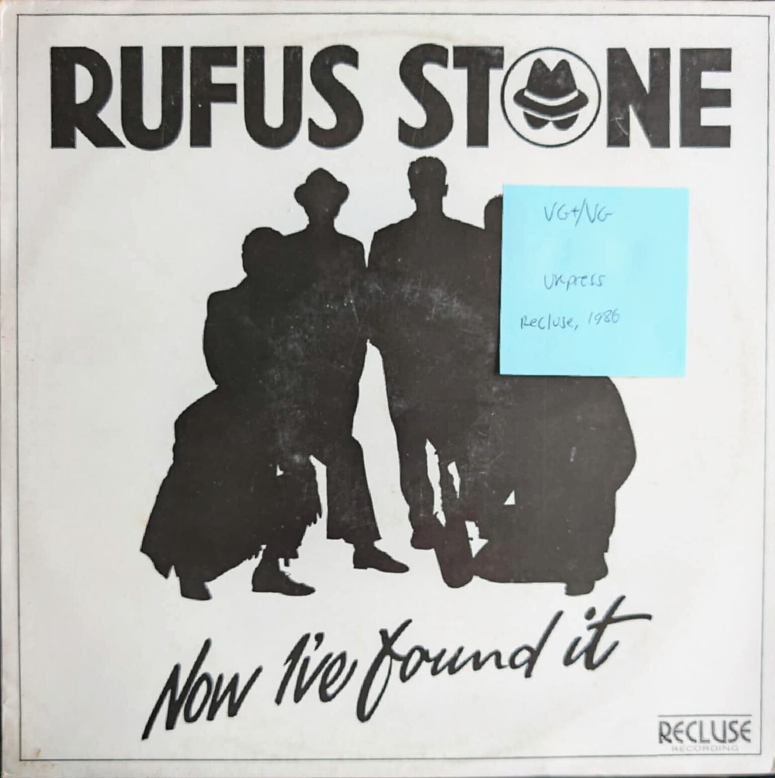 Rufus Stone Now I've Found It Vinyl Record VG+/VG 1986 vinyl record sleeve Rufus Stone Now I've Found It Vinyl Record VG+/VG 1986 sleeve