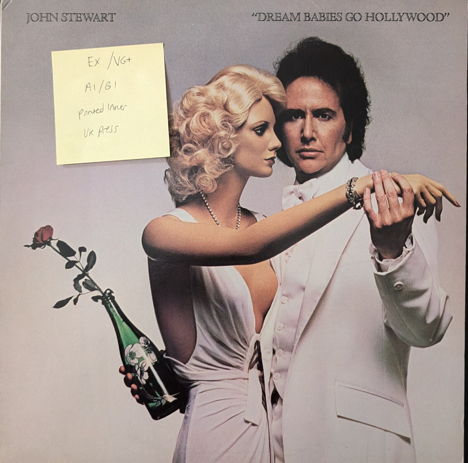 John Stewart Dream Babies Go Hollywood Vinyl Record LP EX/VG+ RSD5007 1980 1st vinyl record sleeve John Stewart Dream Babies Go Hollywood Vinyl Record LP EX/VG+ RSD5007 1980 1st sleeve