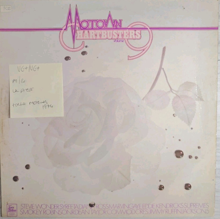 Motown Chartbusters Volume 9 Vinyl Record LP VG+/VG+ STML11270 1974 sleeve