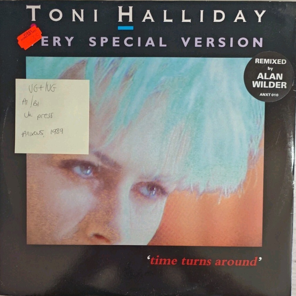 Toni Halliday Time Turns Around Vinyl Record VG+/VG ANKT010 1989 vinyl record sleeve