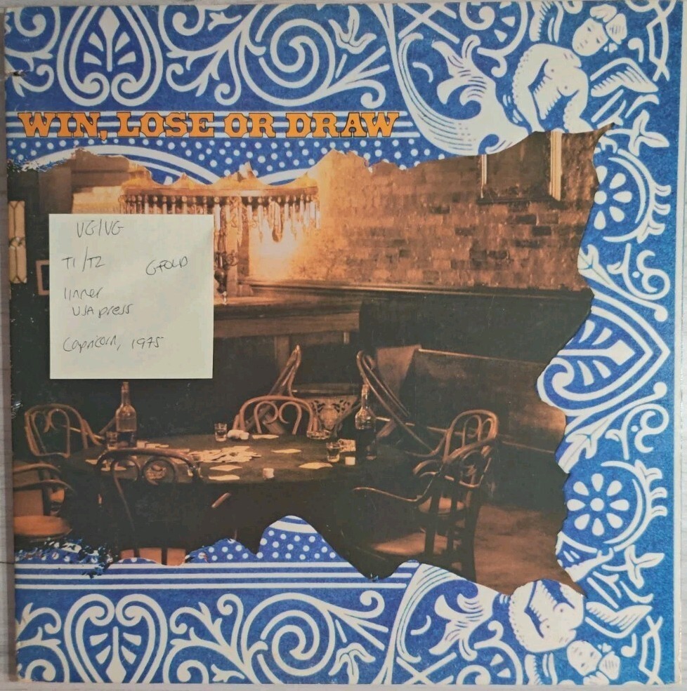 The Allman Brothers Band Win, Lose Or Draw Vinyl Record VG/VG CP0156 1975 vinyl record sleeve