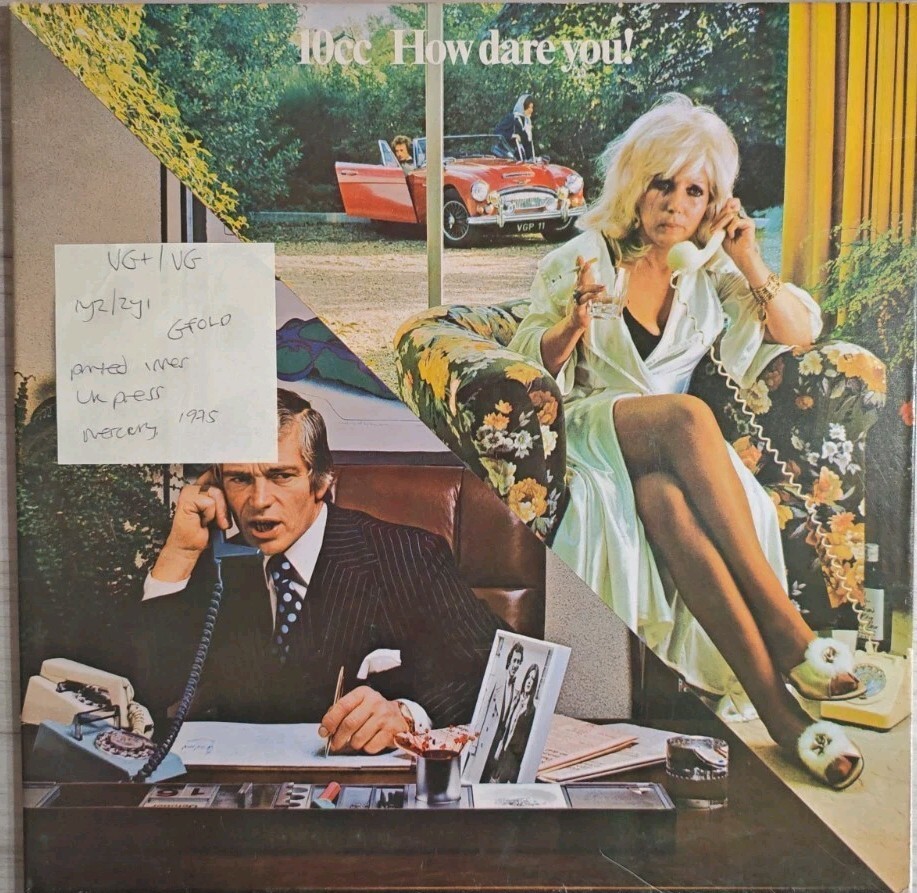 10cc How Dare You Vinyl Record VG+/VG 9102501 1975 sleeve
