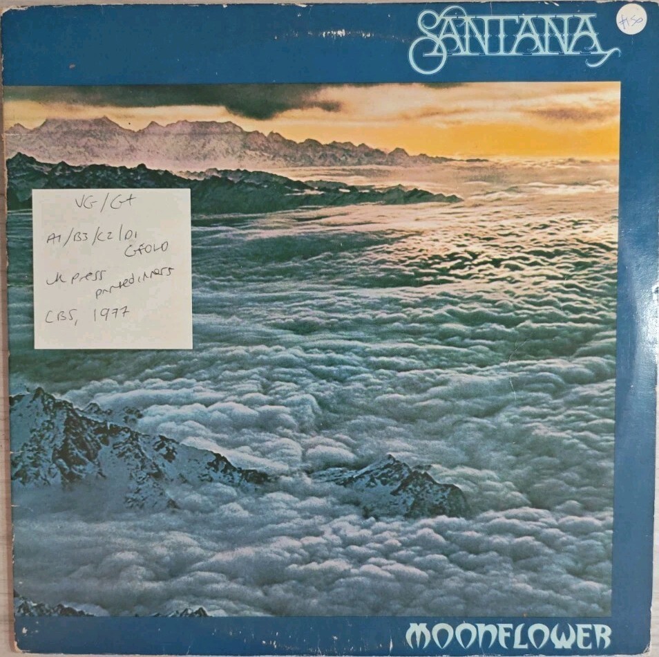 Santana Moonflower Vinyl Record VG/G+ CBS 88272 1977 vinyl record sleeve