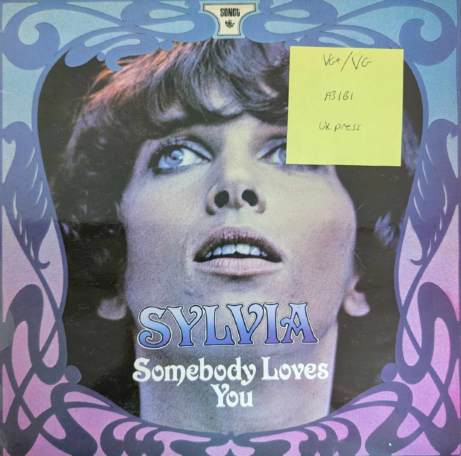 Sylvia Somebody Loves You Vinyl Record LP VG+/VG SNTF 723 1976 vinyl record sleeve Sylvia Somebody Loves You Vinyl Record LP VG+/VG SNTF 723 1976 sleeve