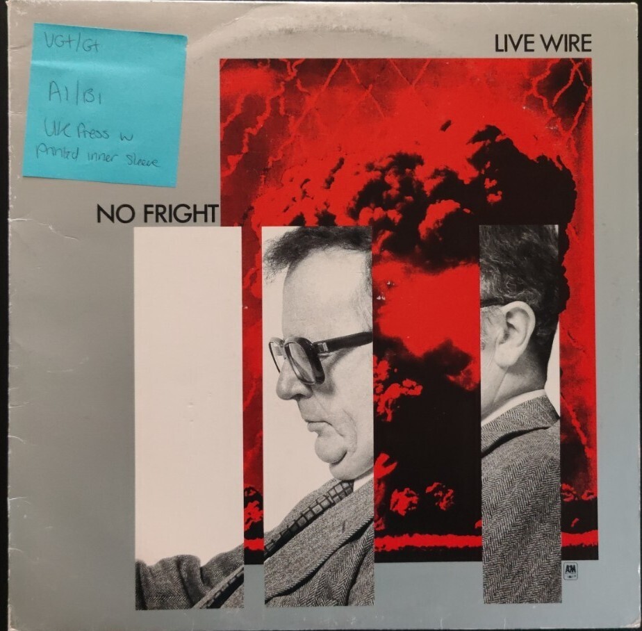 Live Wire No Fright Vinyl Record LP VG+/G+ AMLH64814 1980 1st Press vinyl record sleeve Live Wire No Fright Vinyl Record LP VG+/G+ AMLH64814 1980 1st Press sleeve