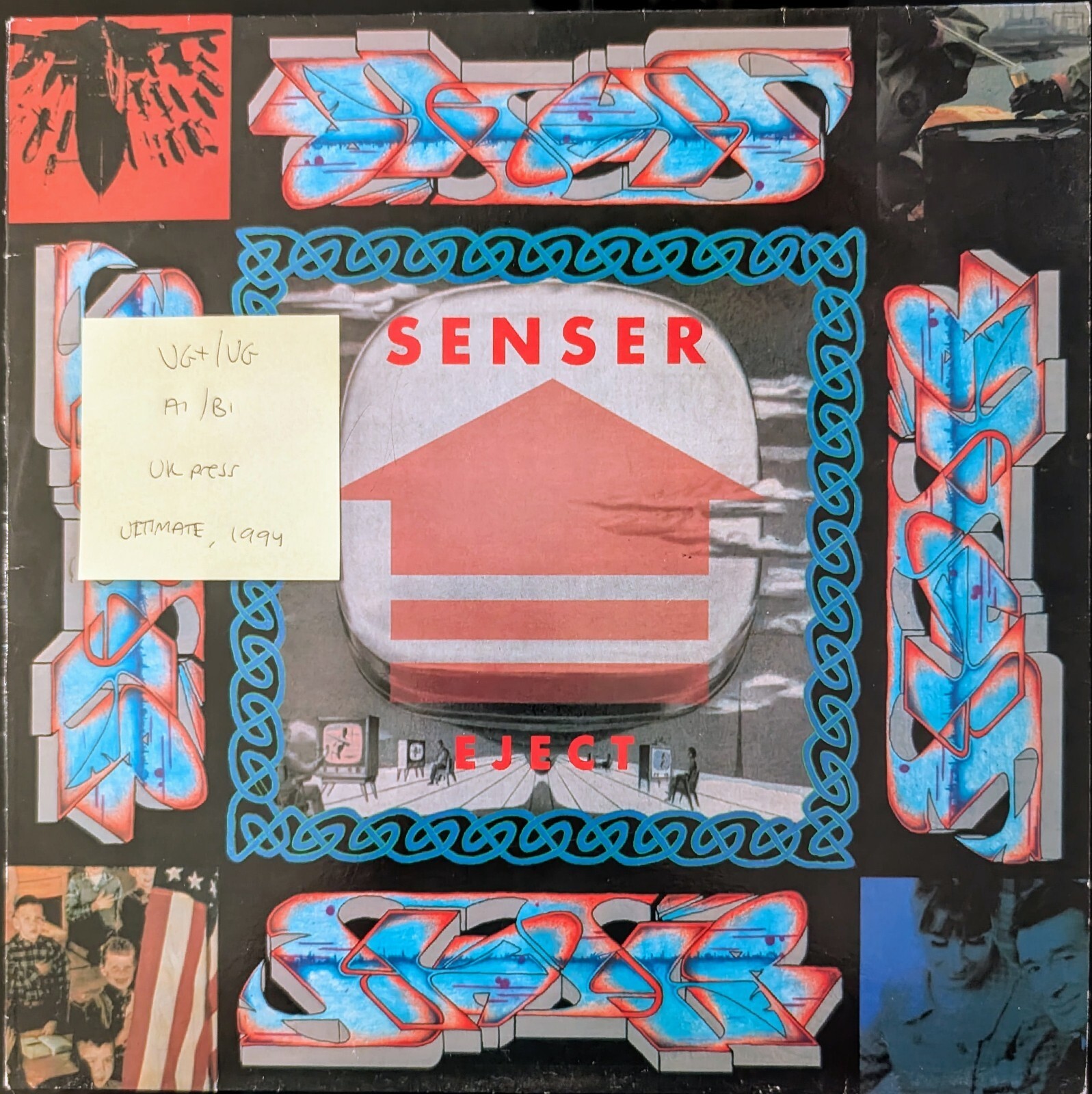 Senser Eject Vinyl Record 12" VG+/VG TOPP016T 1994 vinyl record sleeve Senser Eject Vinyl Record 12" VG+/VG TOPP016T 1994 sleeve