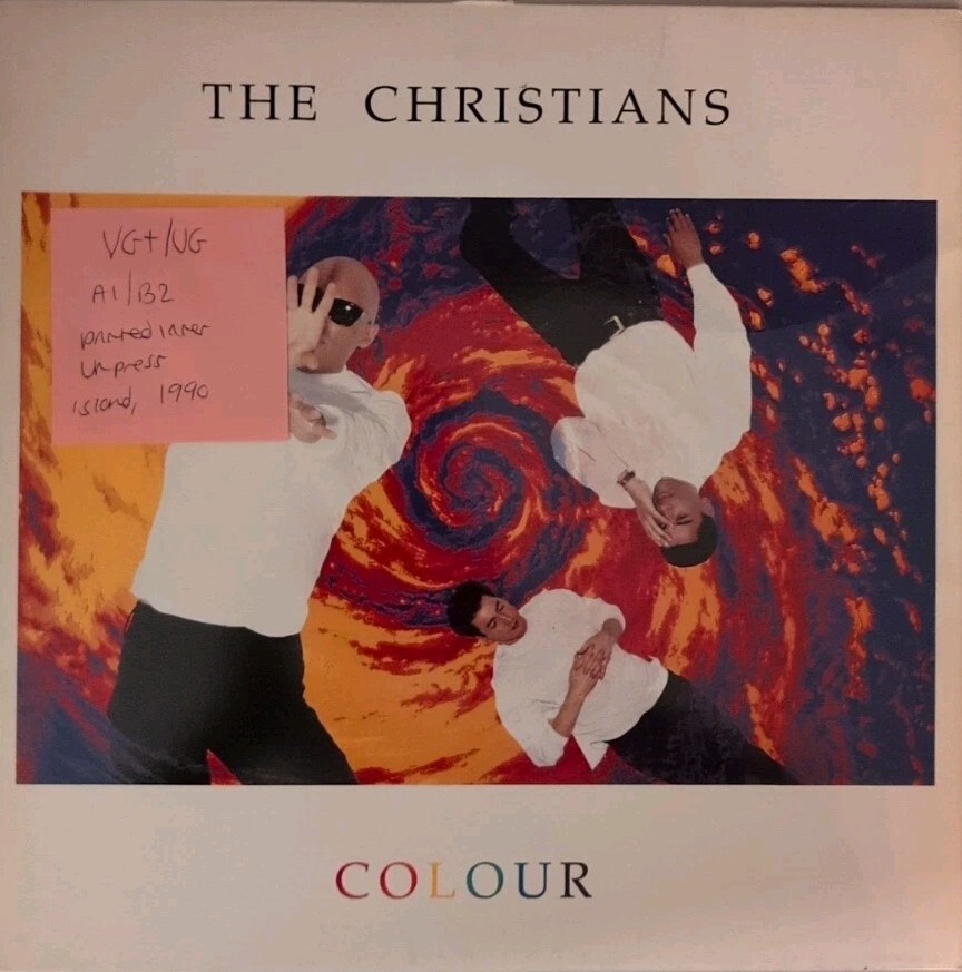 The Christians Colour Vinyl Record LP VG+/VG ILPS 9948 1990 vinyl record sleeve The Christians Colour Vinyl Record LP VG+/VG ILPS 9948 1990 sleeve