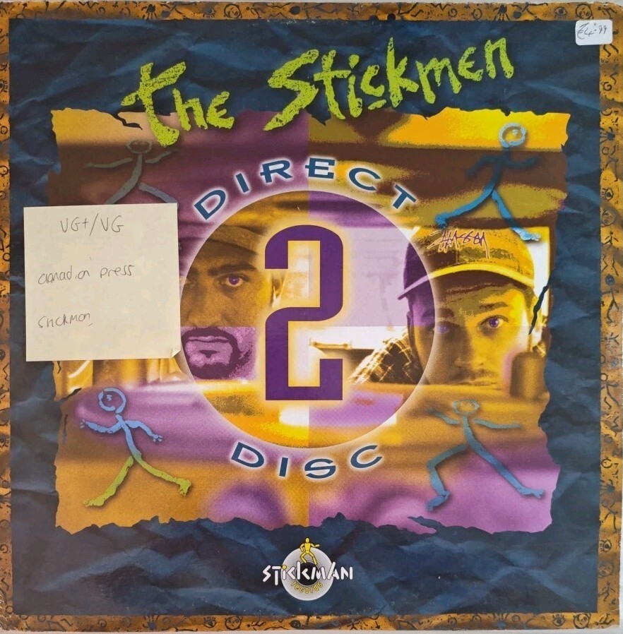 The Stickmen Direct 2 Disc Vinyl Record 2LP VG+/VG STIK025 vinyl record sleeve The Stickmen Direct 2 Disc Vinyl Record 2LP VG+/VG STIK025 sleeve