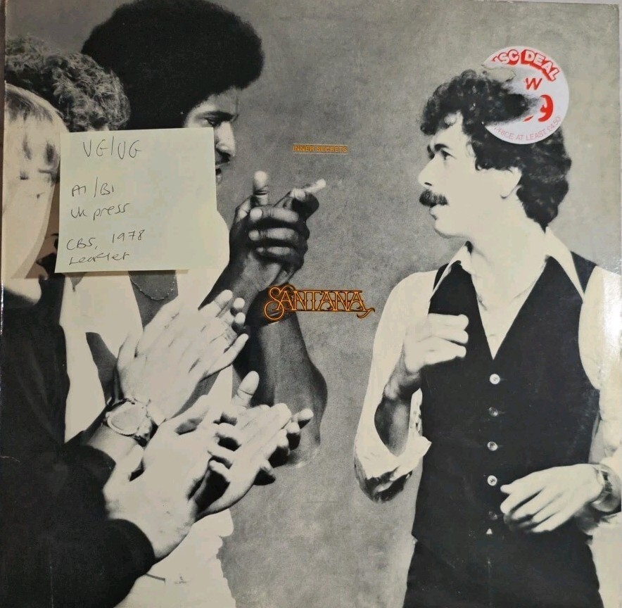 Santana Inner Secrets Vinyl Record LP VG/VG CBS 86075 1978 vinyl record sleeve Santana Inner Secrets Vinyl Record LP VG/VG CBS 86075 1978 sleeve