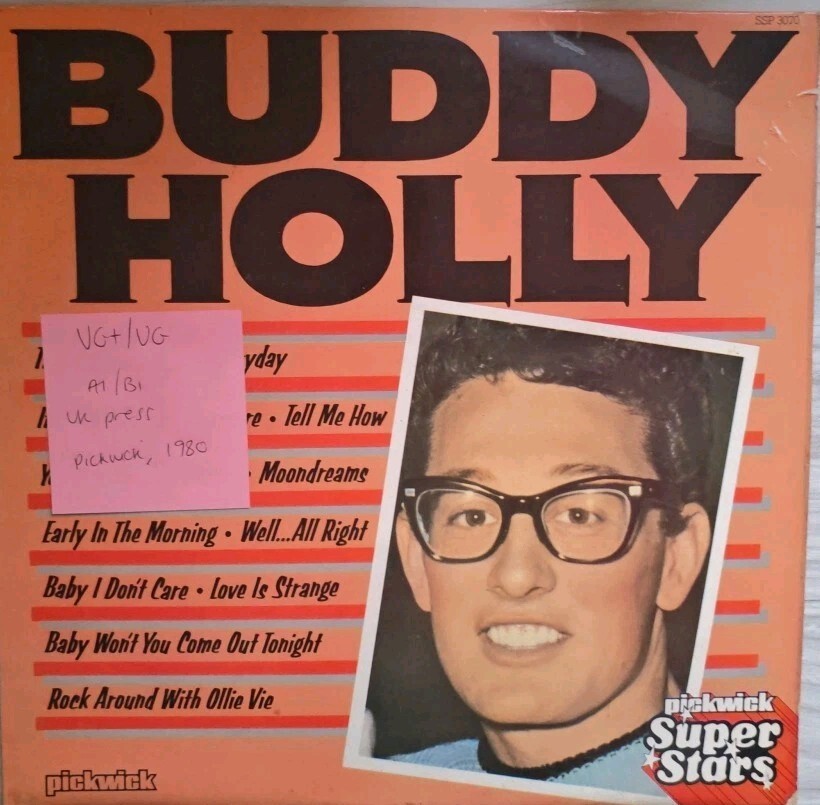 Buddy Holly Vinyl Record VG+/VG SSP 3070 1978 sleeve