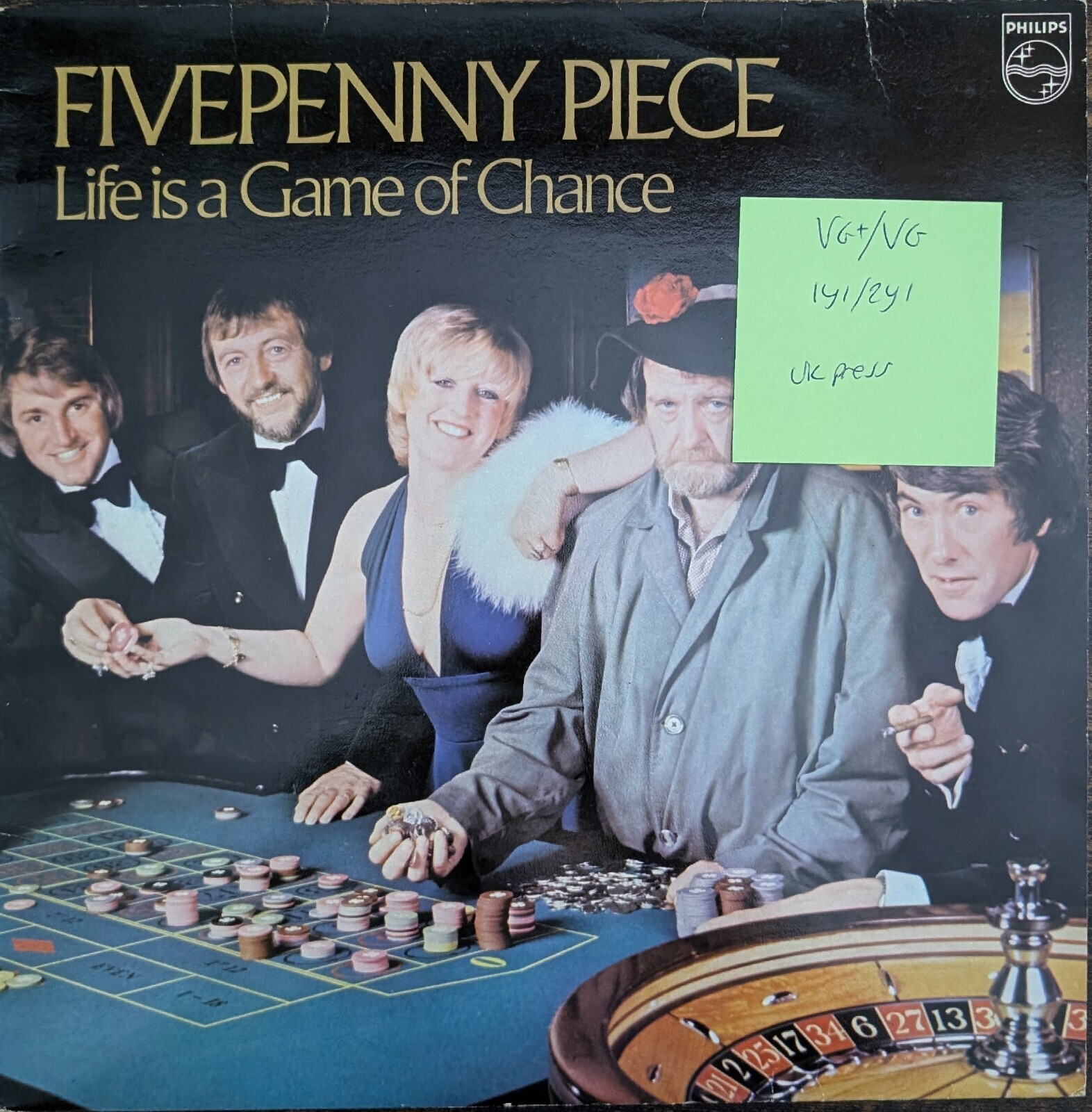 Fivepenny Piece Life Is A Game Of Chance Vinyl Record LP VG+/VG 9109234 1979 1st vinyl record sleeve Fivepenny Piece Life Is A Game Of Chance Vinyl Record LP VG+/VG 9109234 1979 1st sleeve