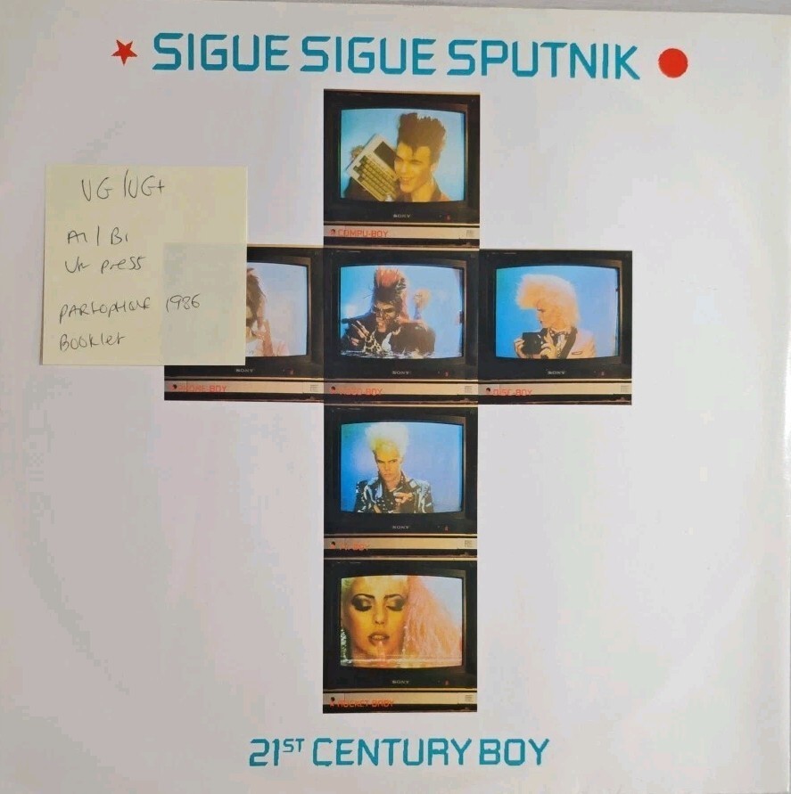 Sigue Sigue Sputnik 21st Century Boy Vinyl Record 12" VG/VG+ 125552 1986 vinyl record sleeve Sigue Sigue Sputnik 21st Century Boy Vinyl Record 12" VG/VG+ 125552 1986 sleeve