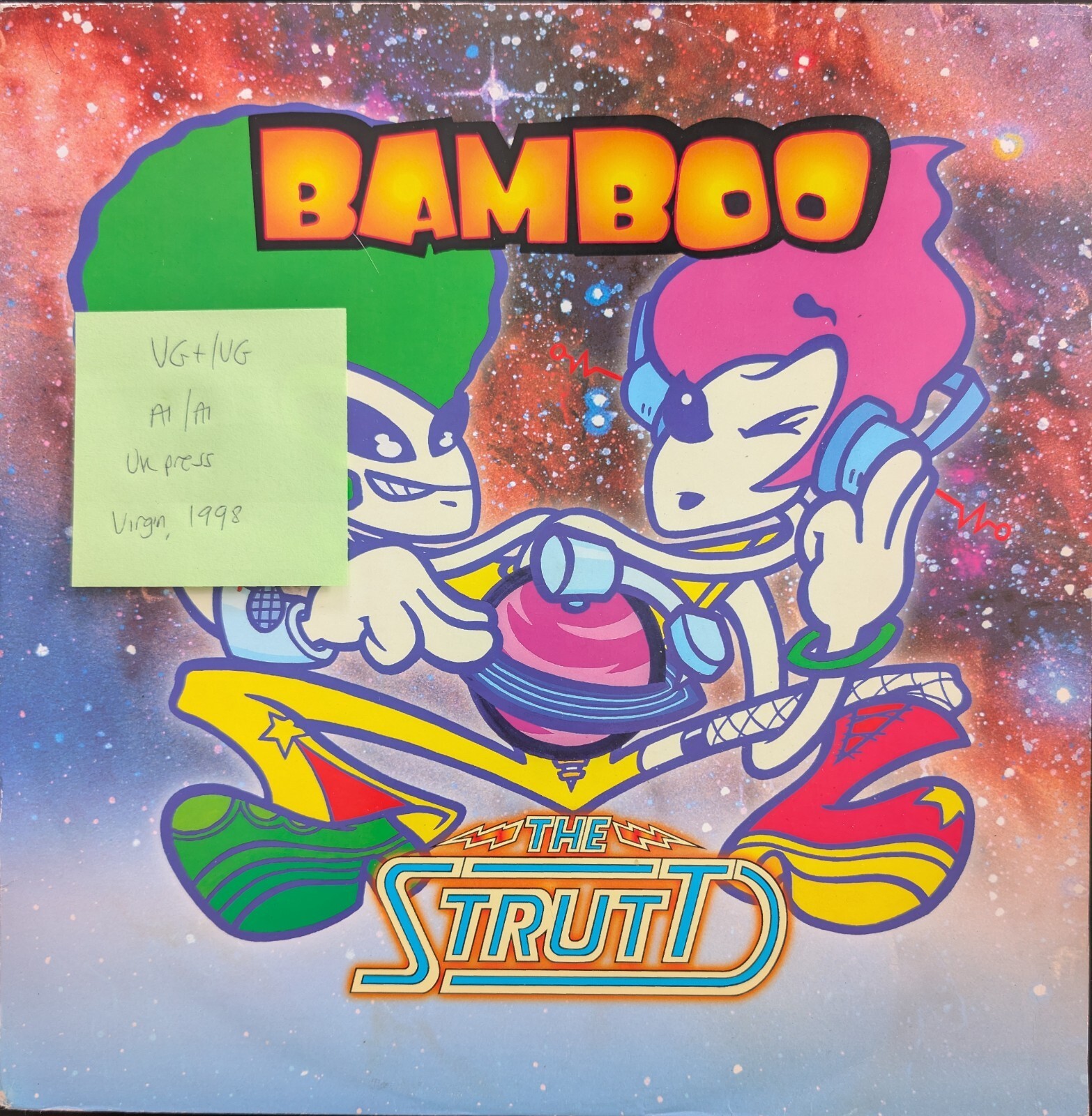Bamboo The Strutt Vinyl Record 12" VG+/VG 8-95093-6 1998 vinyl record sleeve Bamboo The Strutt Vinyl Record 12" VG+/VG 8-95093-6 1998 sleeve