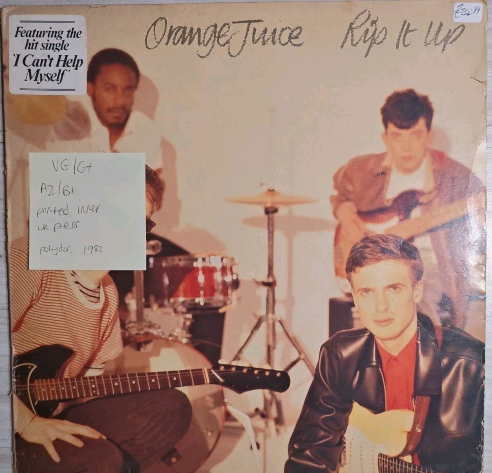 Orange Juice Rip It Up Vinyl Record LP VG/G+ POLS 1076 1982 vinyl record sleeve Orange Juice Rip It Up Vinyl Record LP VG/G+ POLS 1076 1982 sleeve
