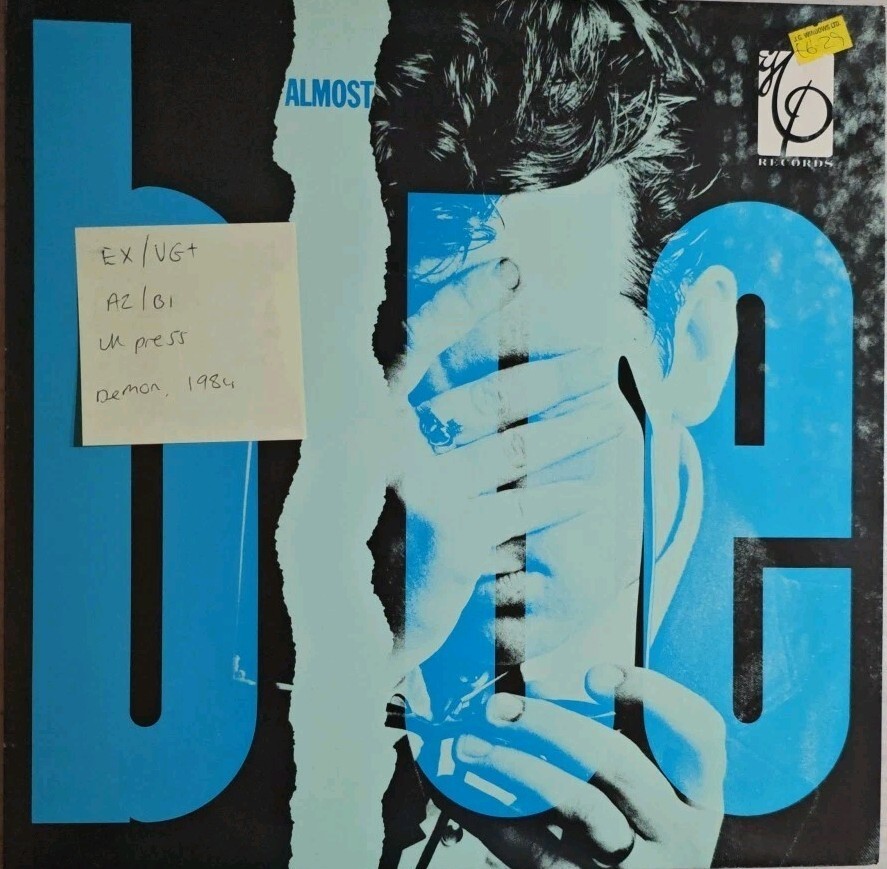 Elvis Costello & The Attractions Almost Blue Vinyl Record EX/VG+ FIEND33 1984 sleeve