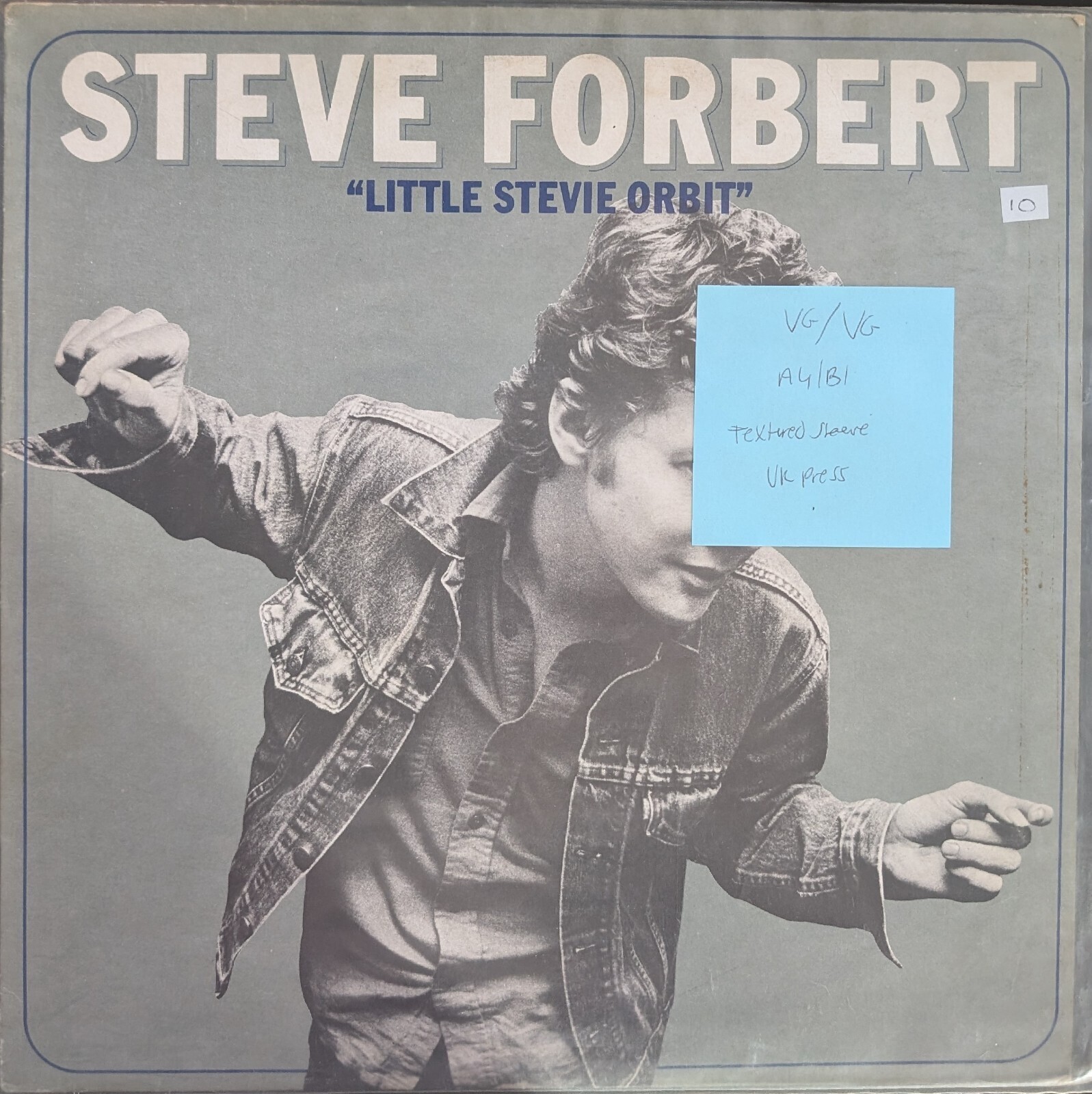 Steve Forbert Little Stevie Orbit Vinyl Record VG/VG EPC84501 1980 vinyl record sleeve Steve Forbert Little Stevie Orbit Vinyl Record VG/VG EPC84501 1980 sleeve