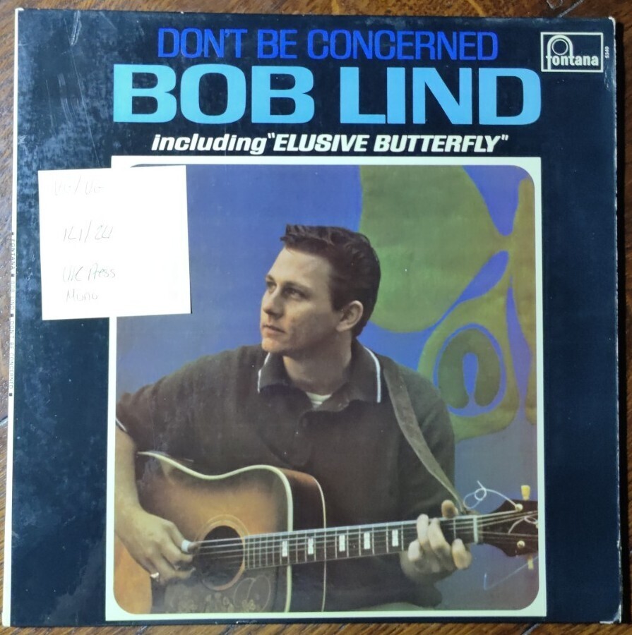 Bob Lind Don't Be Concerned Vinyl Record VG/VG TL5340 1966 1st Press vinyl record sleeve Bob Lind Don't Be Concerned Vinyl Record VG/VG TL5340 1966 1st Press sleeve