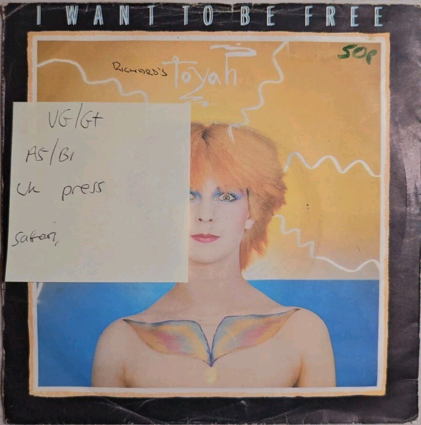 Toyah I Want To Be Free Vinyl Record VG/G+ SAFE34 vinyl record sleeve Toyah I Want To Be Free Vinyl Record VG/G+ SAFE34 sleeve