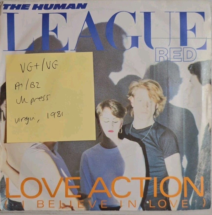 The Human League Hard Times Vinyl Record VG+/VG VS 435 1981 vinyl record sleeve The Human League Hard Times Vinyl Record VG+/VG VS 435 1981 sleeve