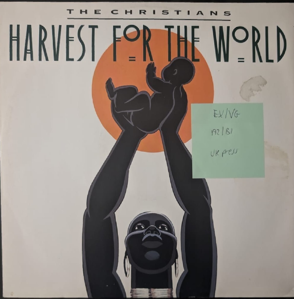 The Christians Harvest For The World Vinyl Record EX/VG 121S395 1988 sleeve